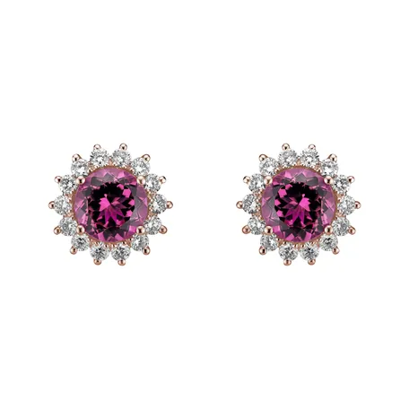 Diamond earrings with Tourmaline Stellar Hope