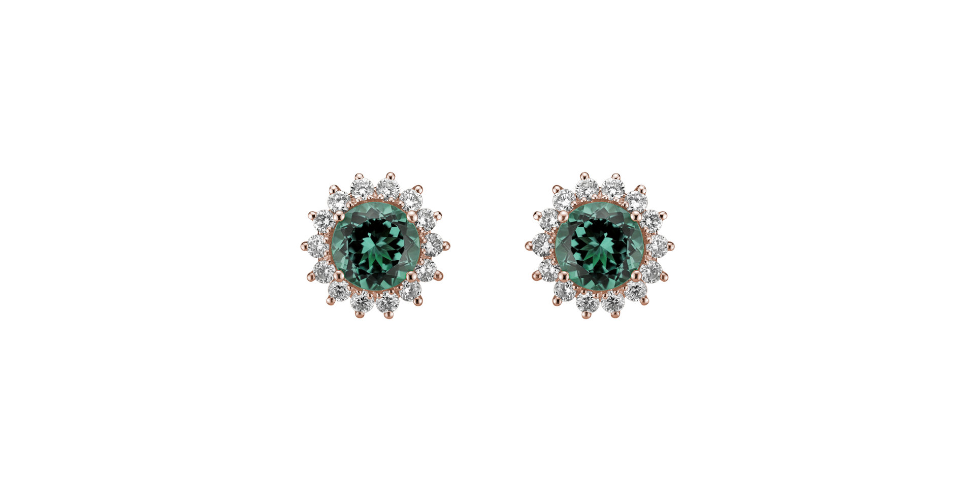 Diamond earrings with Tourmaline Stellar Hope