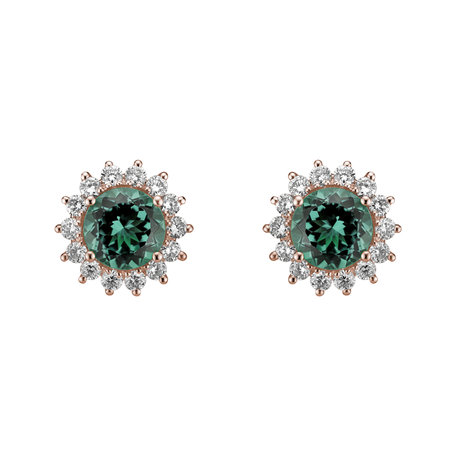 Diamond earrings with Tourmaline Stellar Hope