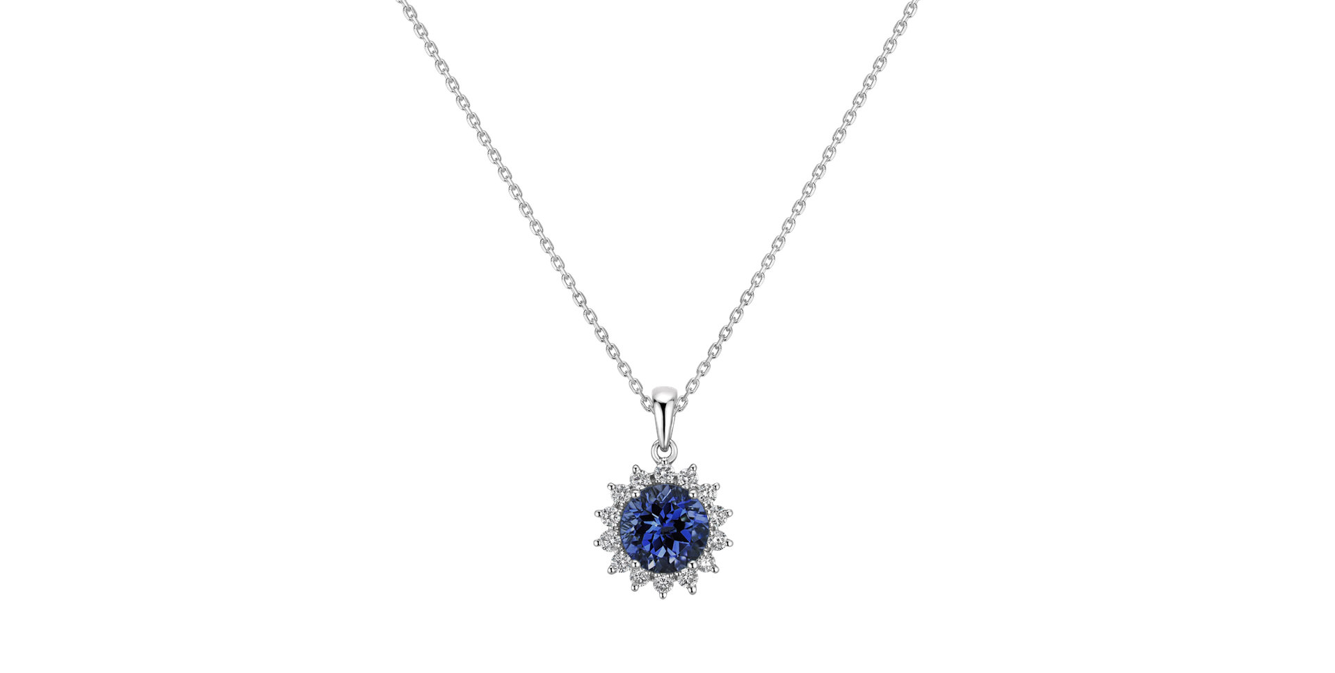 Diamond pendant with Tanzanite Magical Flora