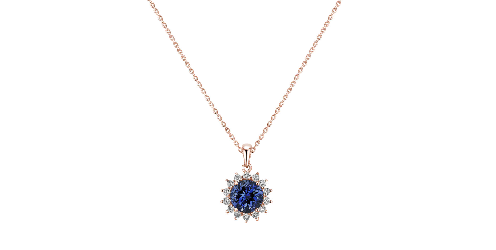 Diamond pendant with Tanzanite Magical Flora