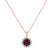 Diamond necklace with Rhodolite Magical Flora3