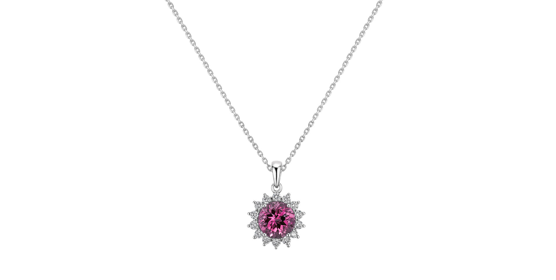 Diamond pendant with Turmalinem Magical Flora