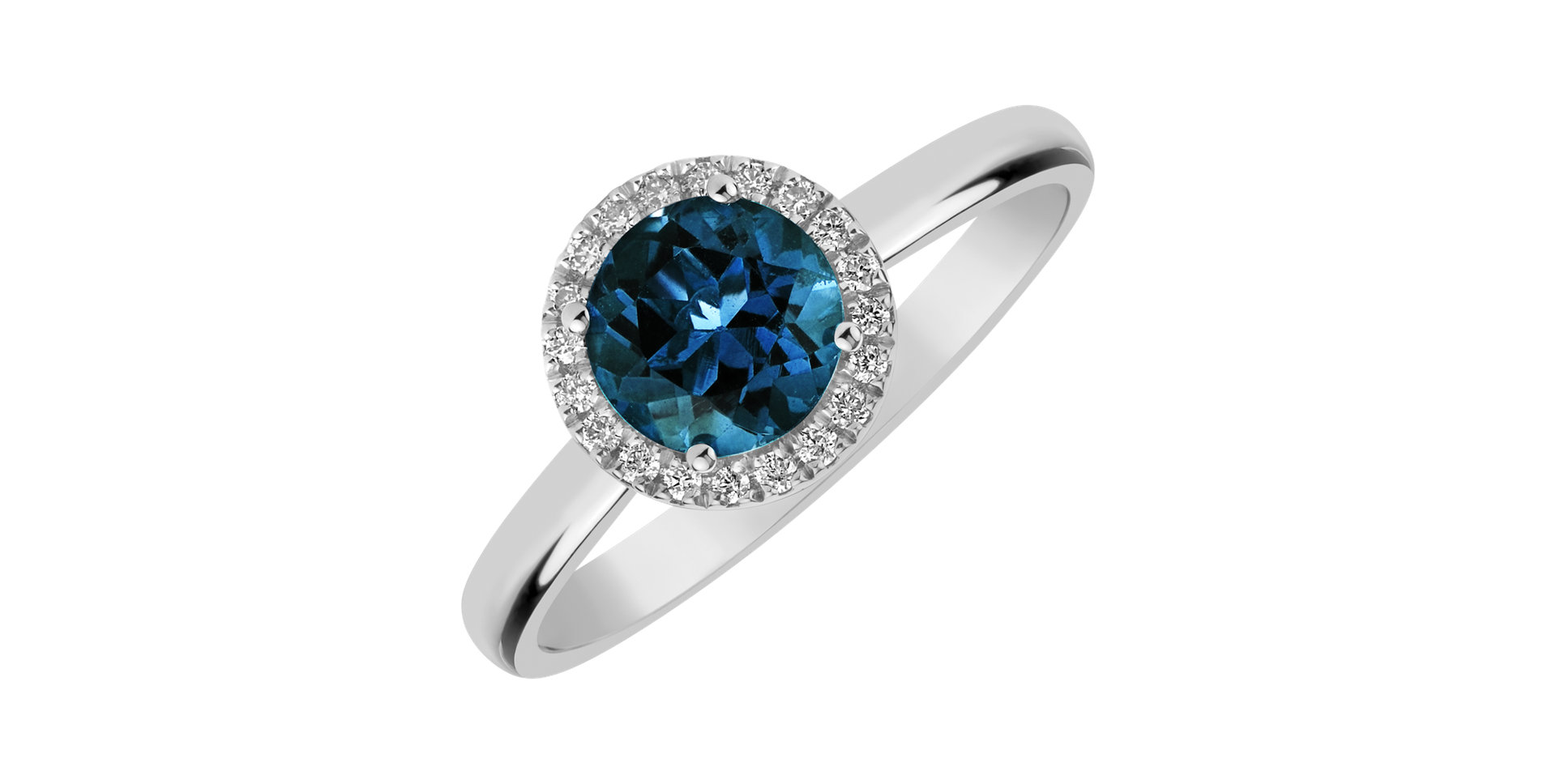 Diamond ring with Topaz London Bonbon