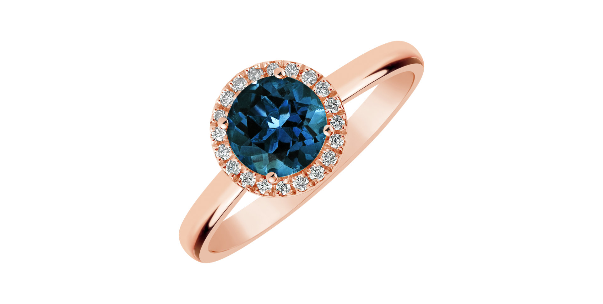 Diamond ring with Topaz London Bonbon