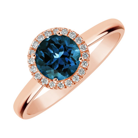 Diamond ring with Topaz London Bonbon