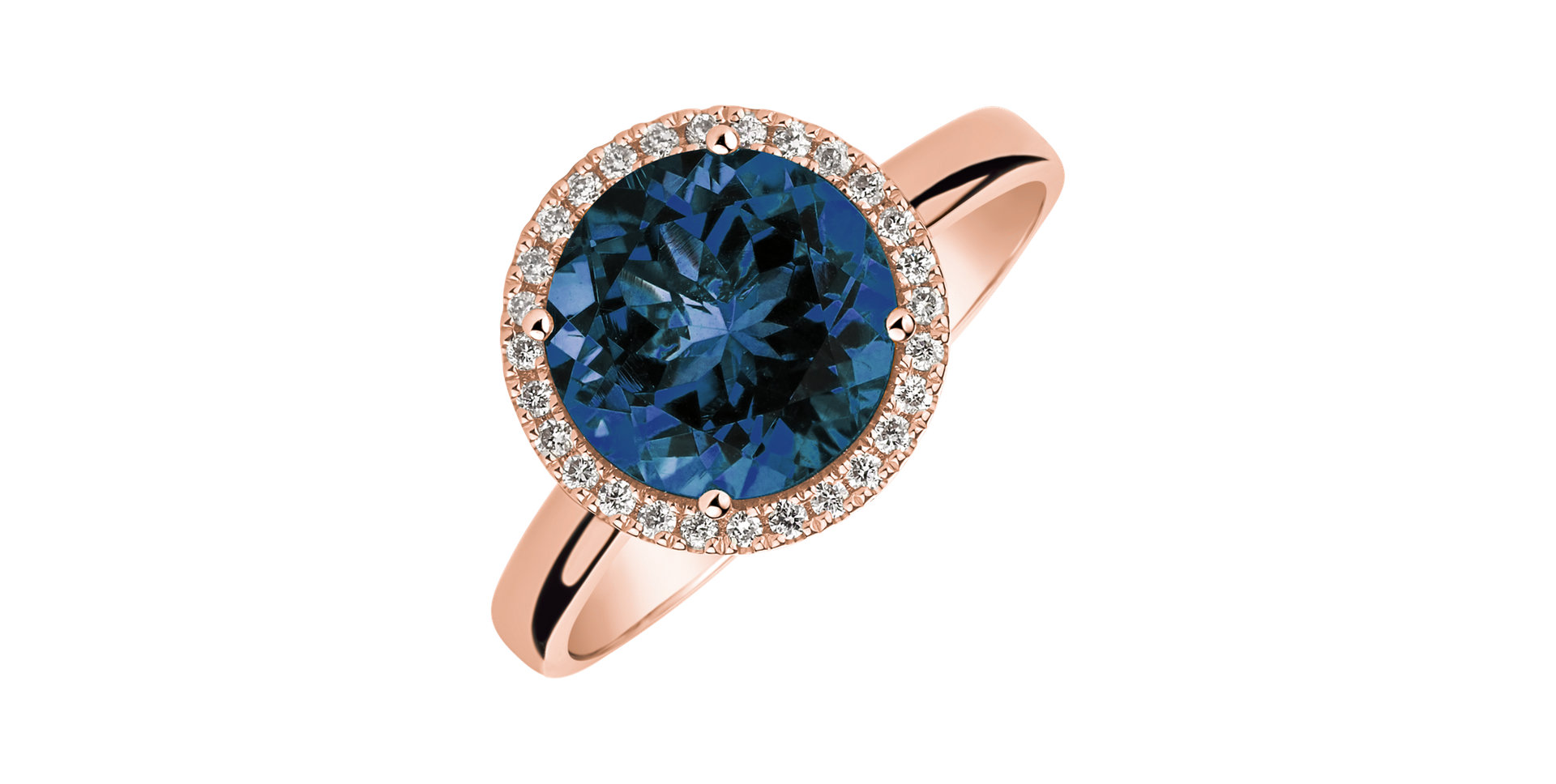 Diamond ring with Topaz London Bonbon