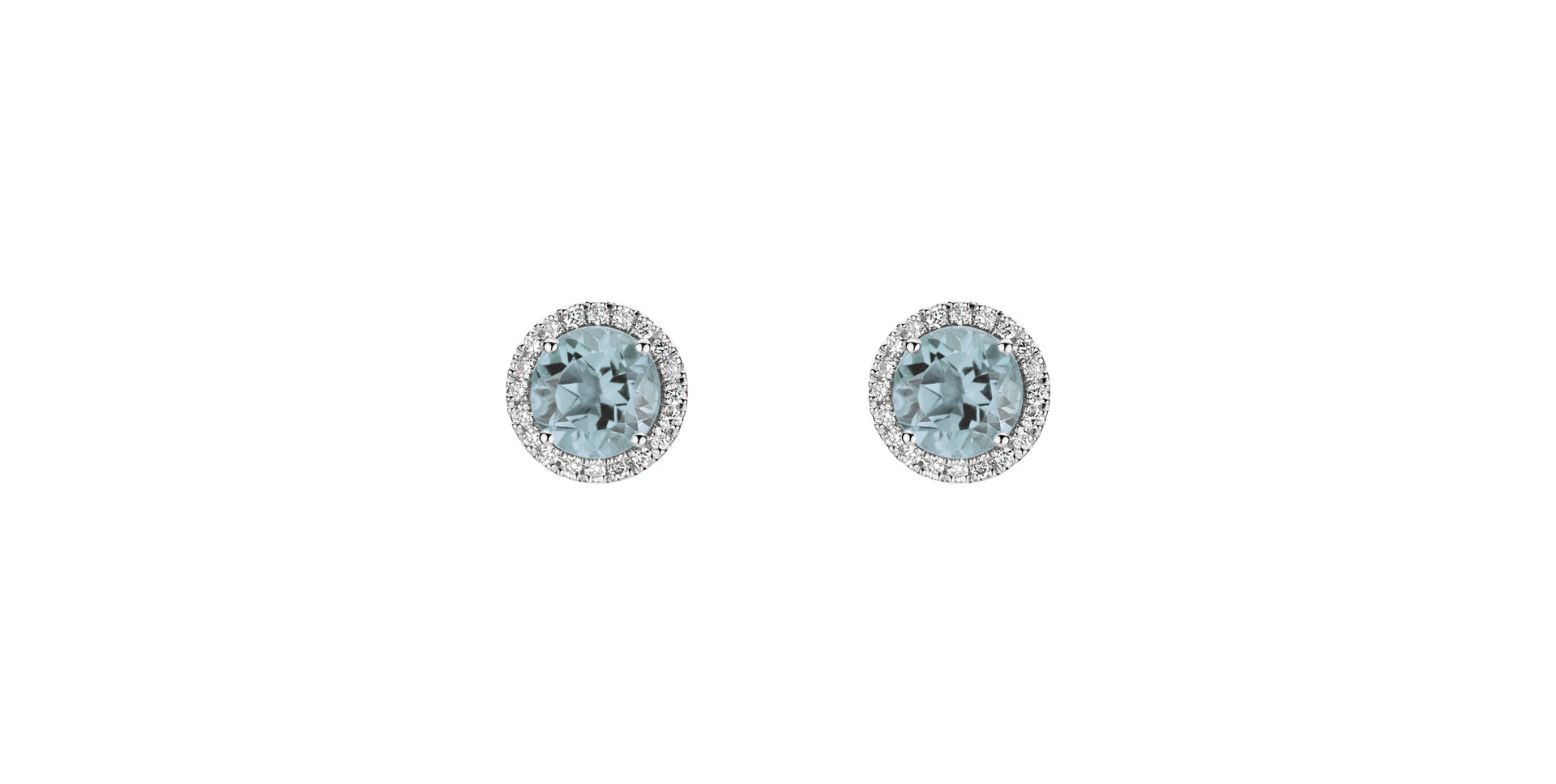 Diamond earrings with Topaz Sky Eternal Sunshine