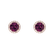 Diamond earrings with Rhodolite Eternal Sunshine6
