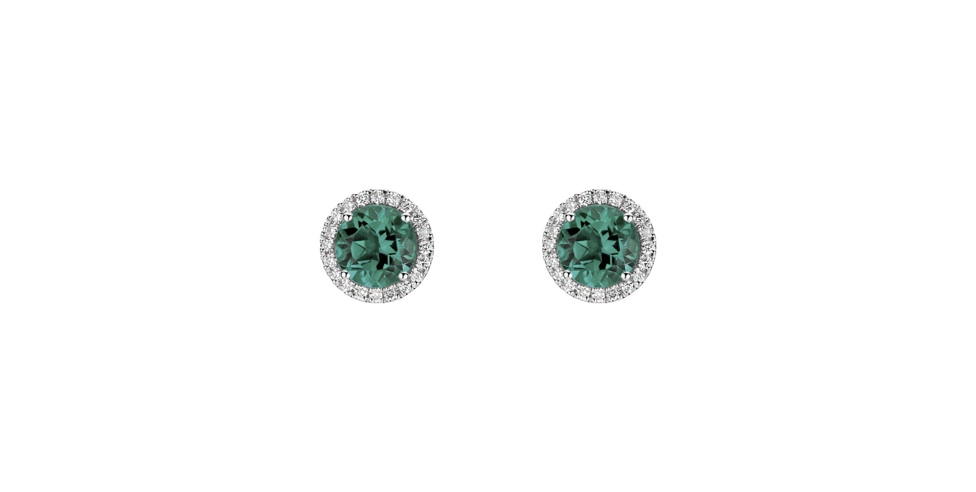 Diamond earrings with Tourmaline Eternal Sunshine