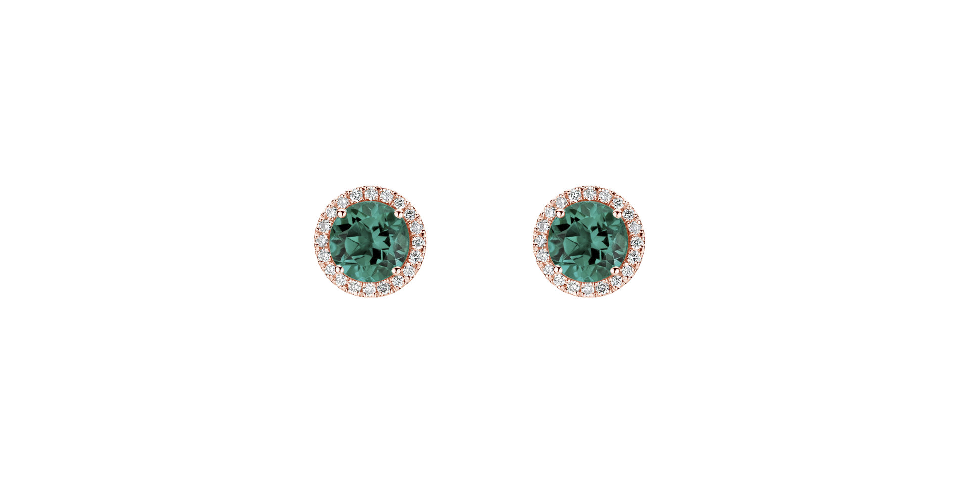 Diamond earrings with Tourmaline Eternal Sunshine