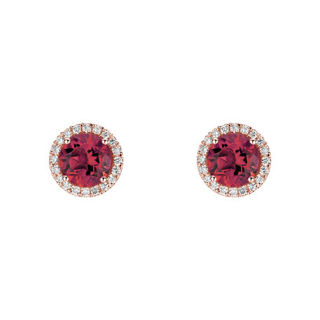 Diamond earrings with Tourmaline Eternal Sunshine