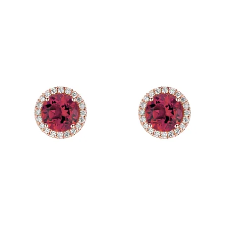 Diamond earrings with Tourmaline Eternal Sunshine