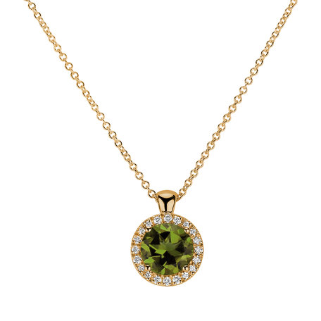 Diamond necklace with Peridot Luxury Bonbon