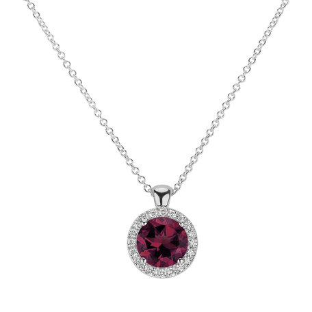 Diamond necklace with Rhodolite Luxury Bonbon
