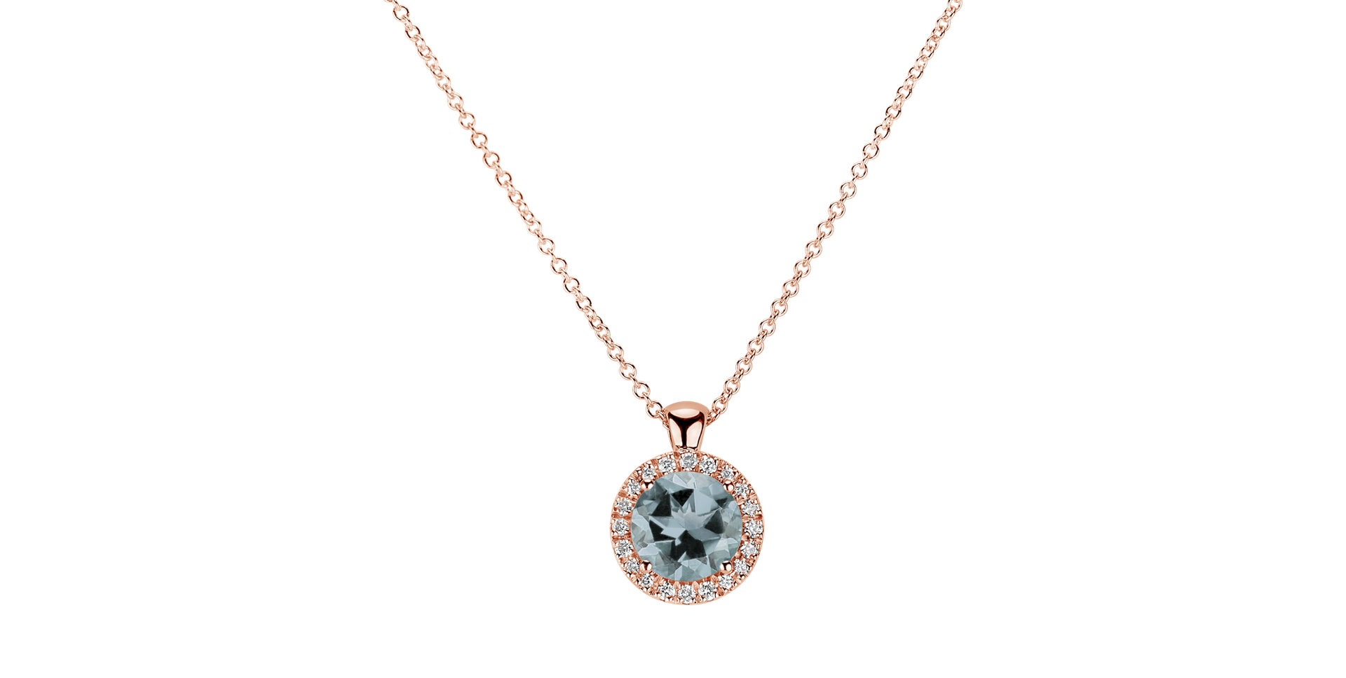 Diamond necklace with Topaz Sky Luxury Bonbon