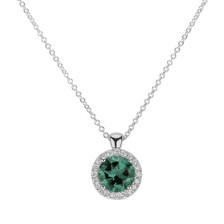 Diamond necklace with Topaz Moondust