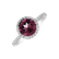 Diamond ring with Rhodolite Noble Lagoon4