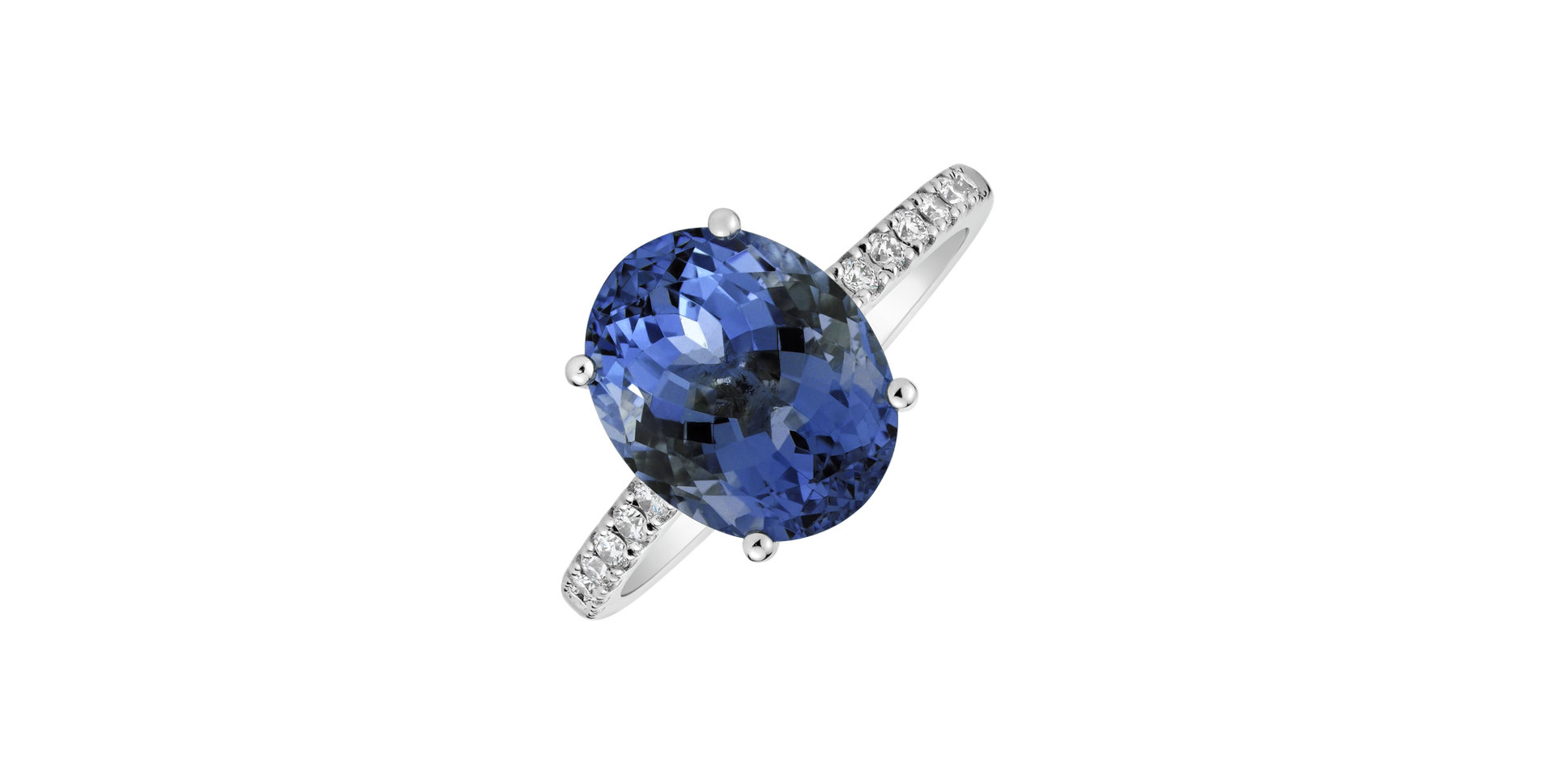 Diamond ring with Tanzanite Luxury Embrace