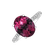 Diamond ring with Rhodolite Luxury Embrace4