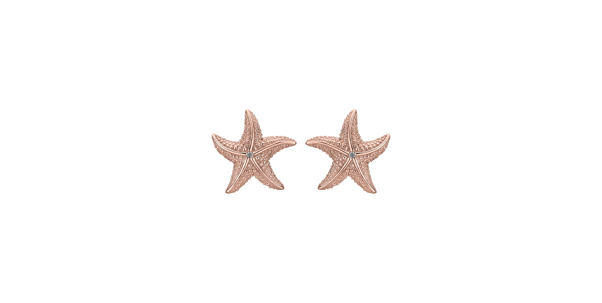 Diamond earrings Glossy Starfish
