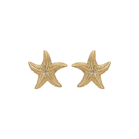 Diamond earrings Glossy Starfish