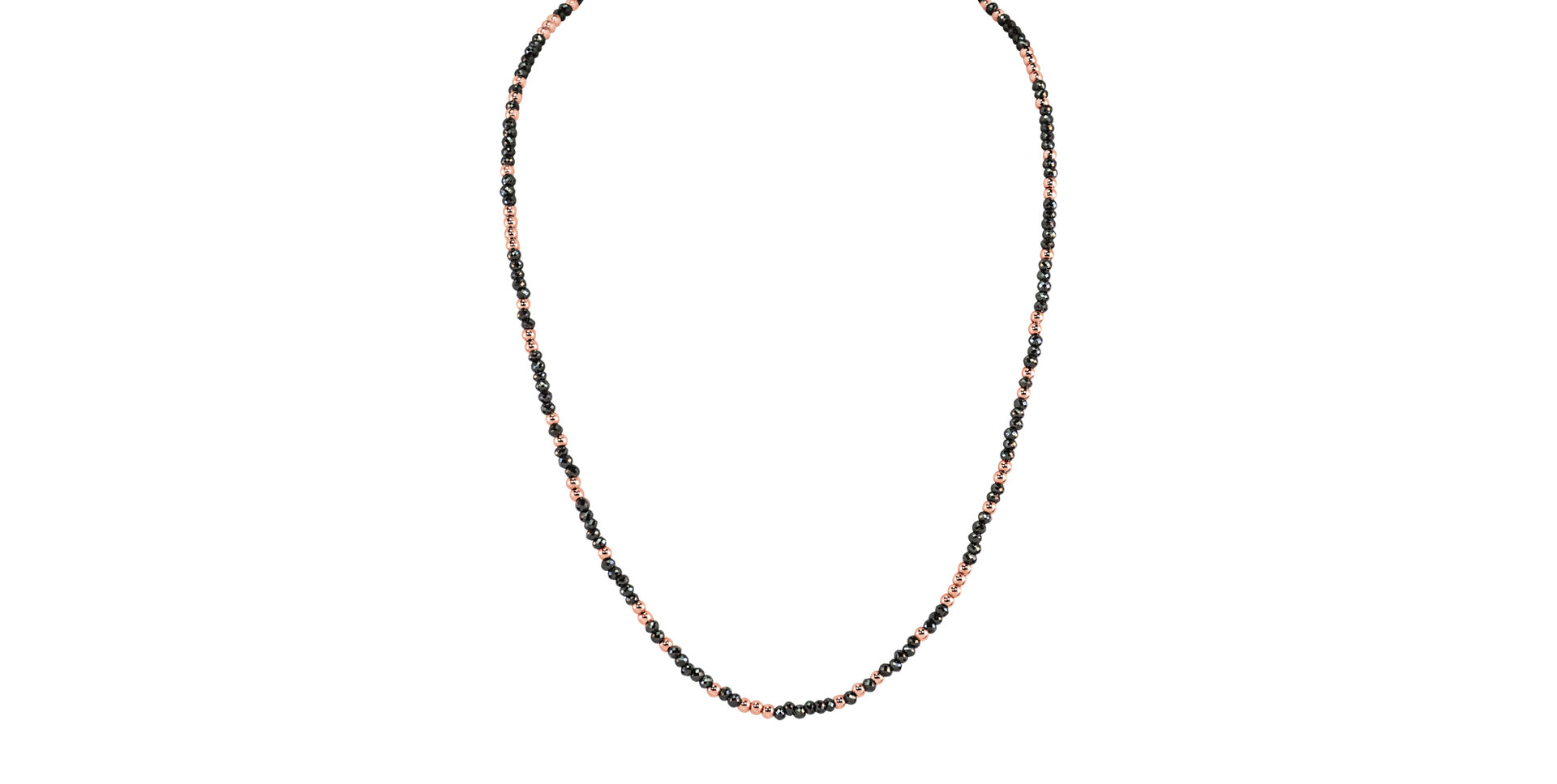 Necklace with black diamonds Night Chain