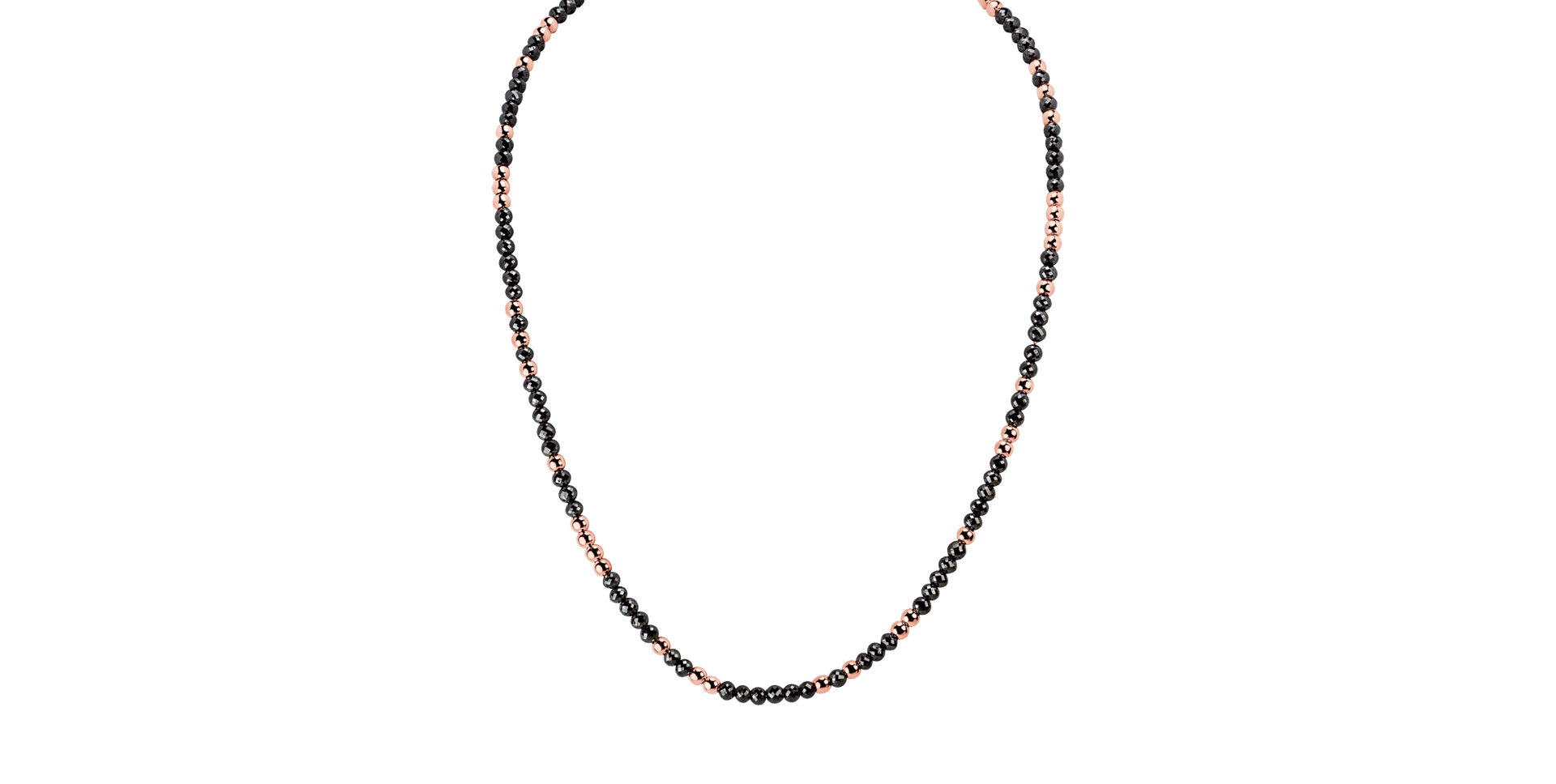 Necklace with black diamonds Night Chain