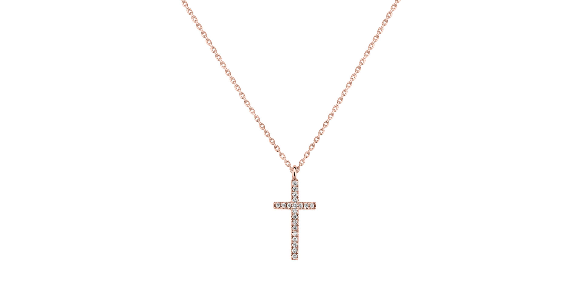 Diamond necklace Shimmering Cross