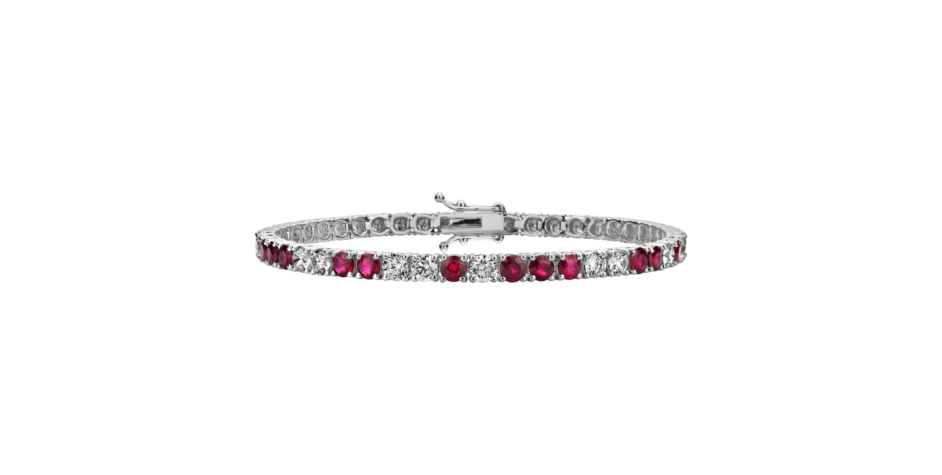 Diamond bracelet with Ruby Aurorra