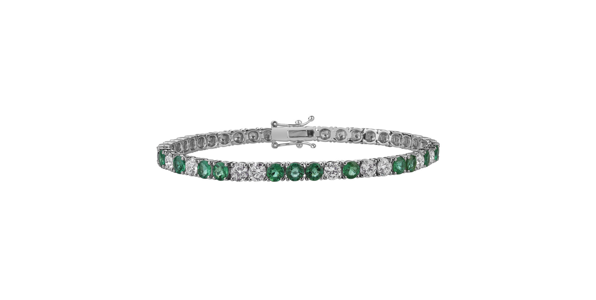 Diamond bracelet with Emerald Aurorra