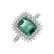 Diamond ring with Emerald Euphoric Care4