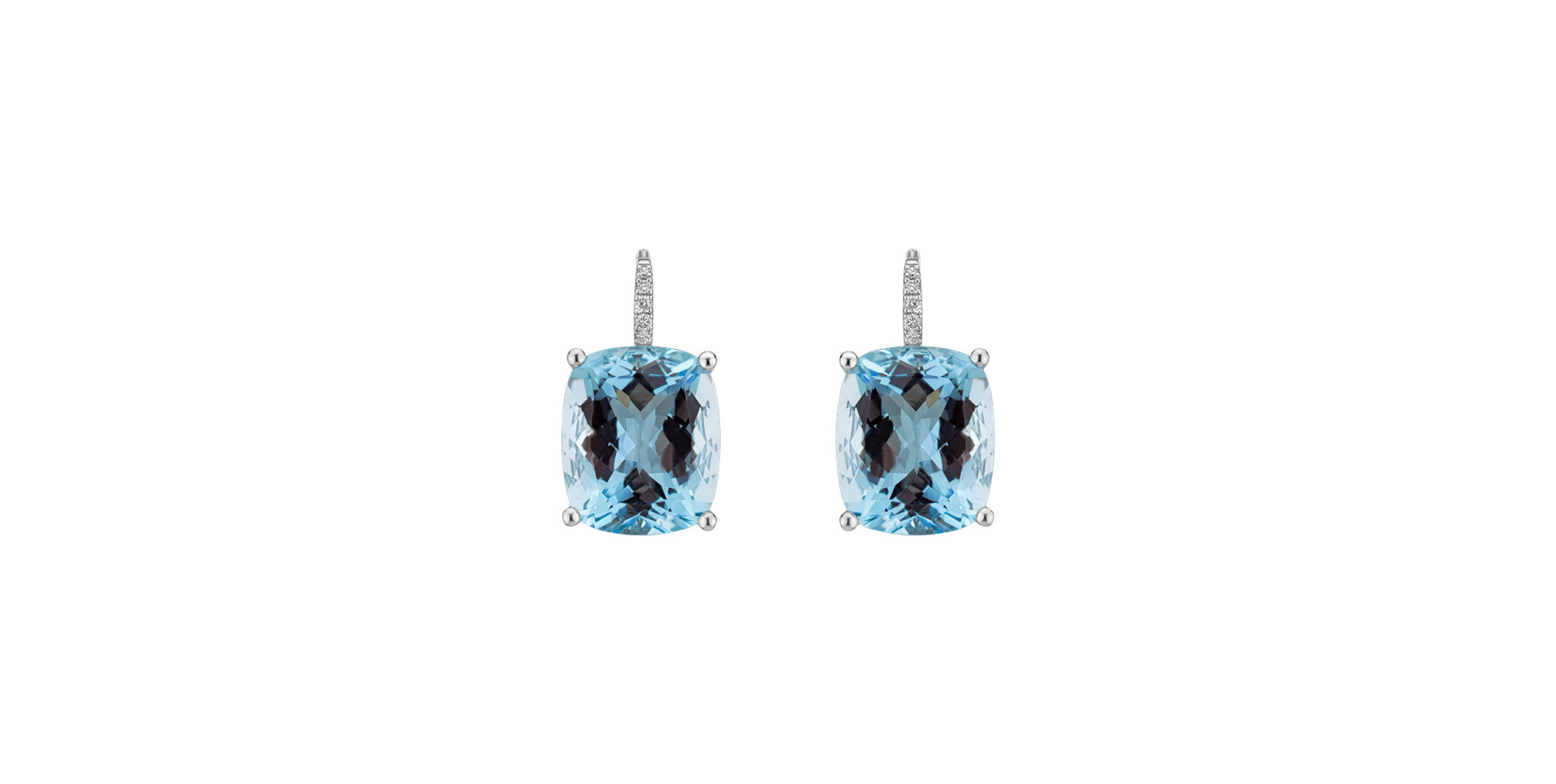 Diamond earrings with Topaz Apollo
