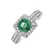 Diamond ring with Emerald Tiana3