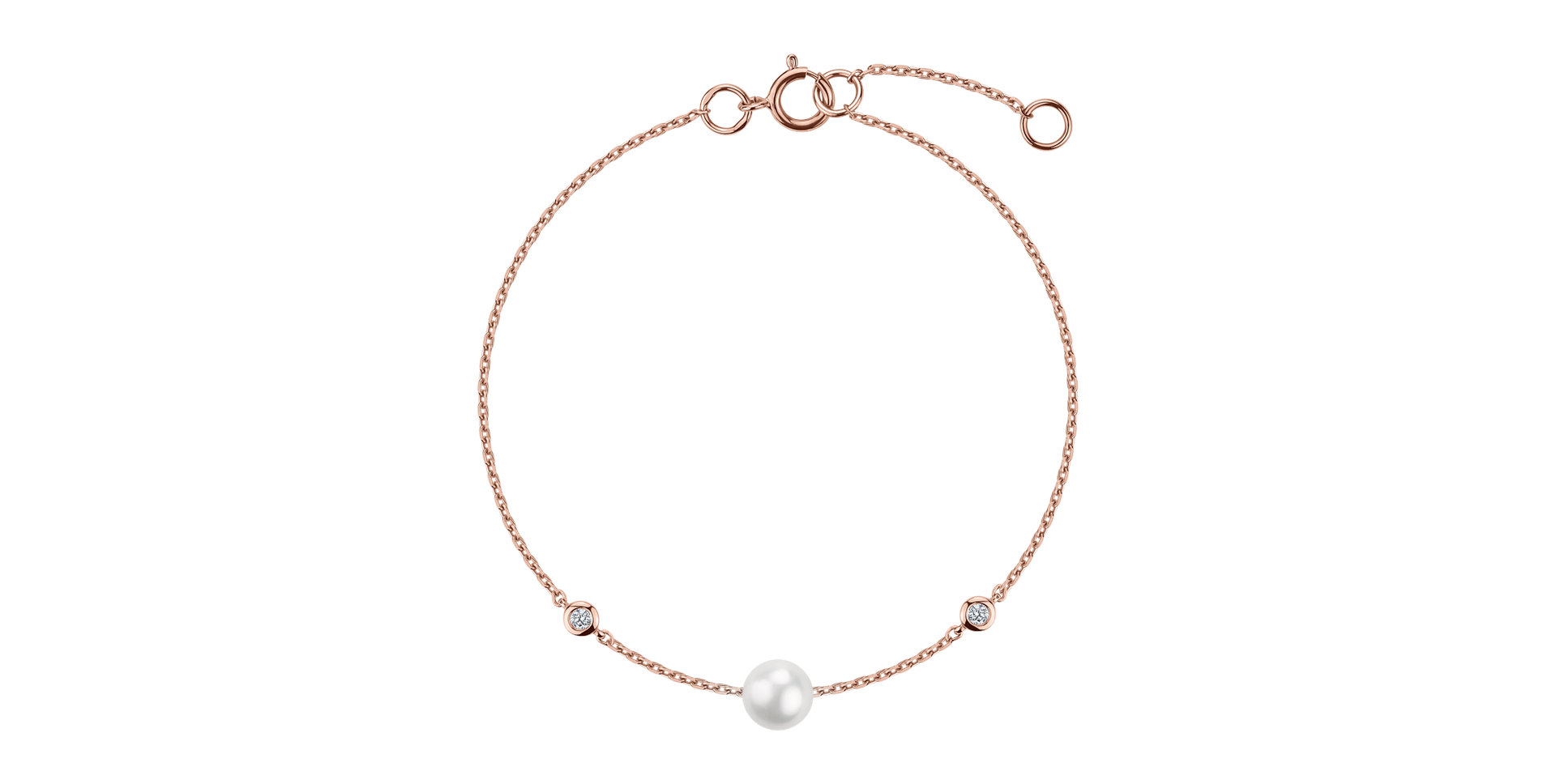 Diamond bracelet with pearl Lakeside Love