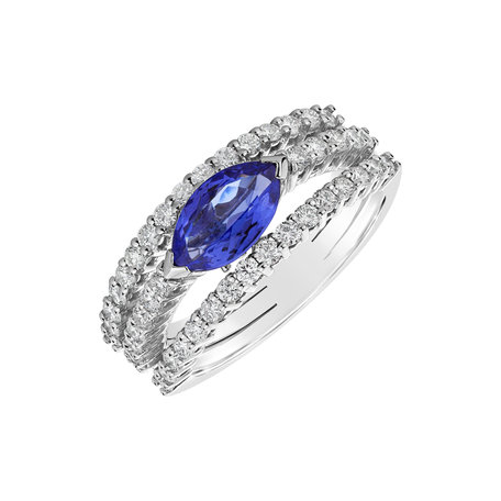 Diamond ring with Tanzanite Bruno