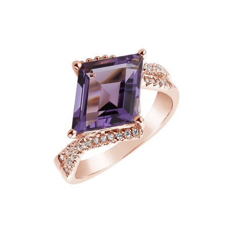 Diamond rings with Amethyst Elvena