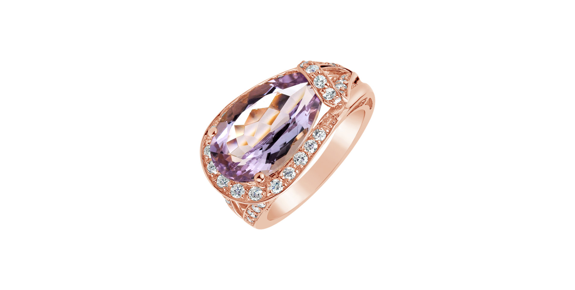 Diamond rings with Amethyst Dannell