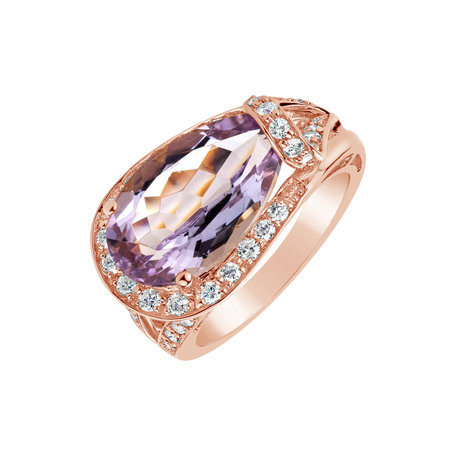 Diamond rings with Amethyst Dannell