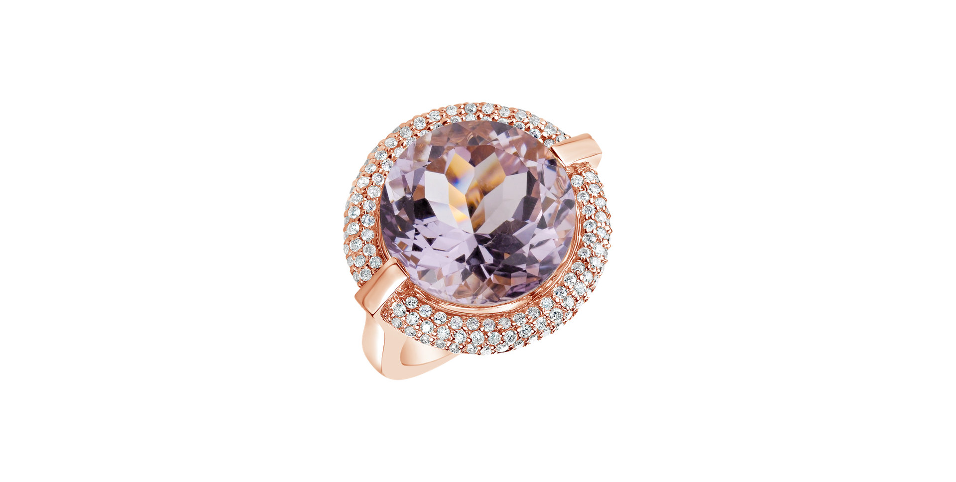 Diamond rings with Amethyst Gyldan