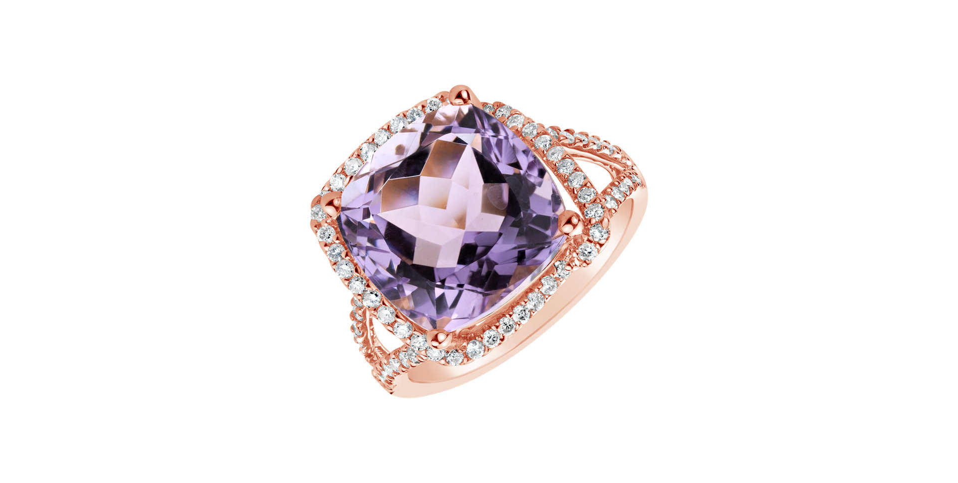 Diamond rings with Amethyst Howells