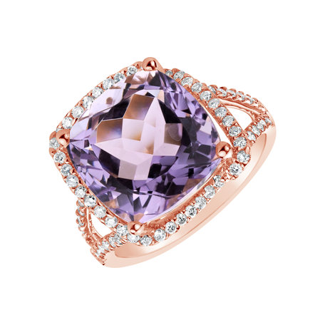 Diamond rings with Amethyst Howells