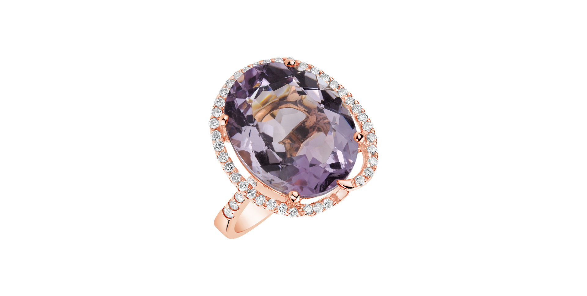 Diamond rings with Amethyst Valeska
