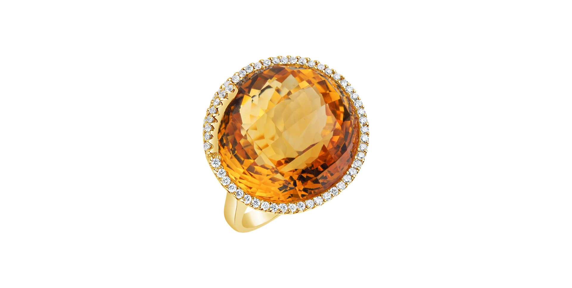 Ring with Citrine and diamonds Arthurine