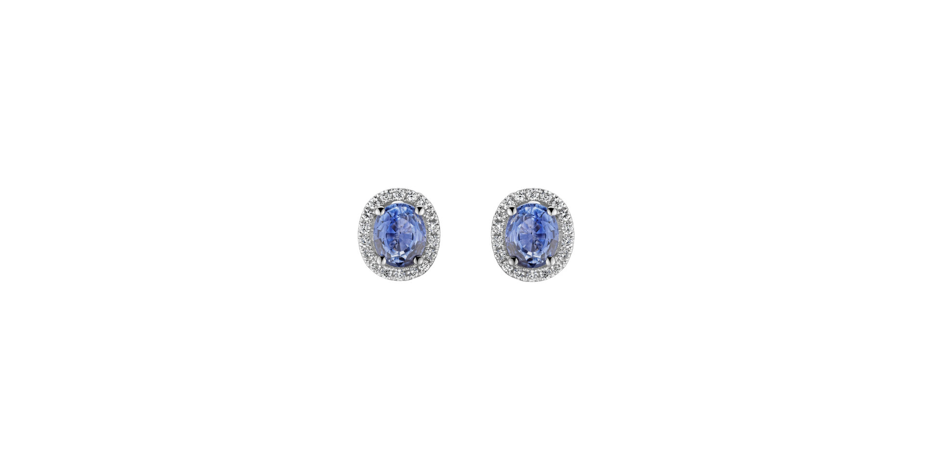 Diamond earrings with Sapphire Princess of Wales