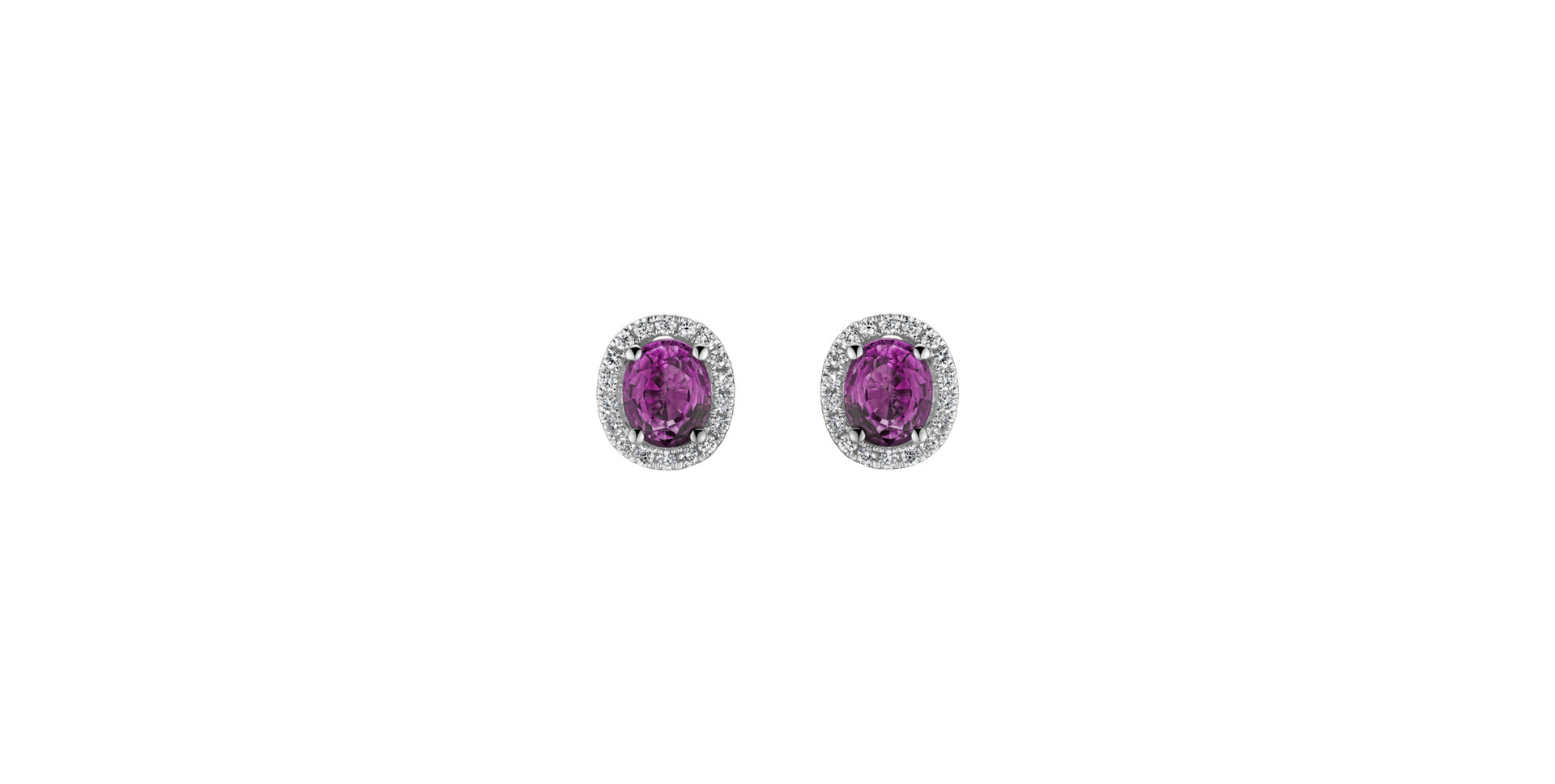 Diamond earrings with Sapphire Princess of Wales