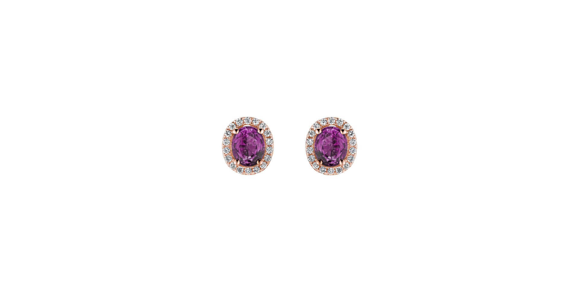 Diamond earrings with Sapphire Princess of Wales