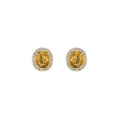 Diamond earrings with Sapphire Princess of Wales