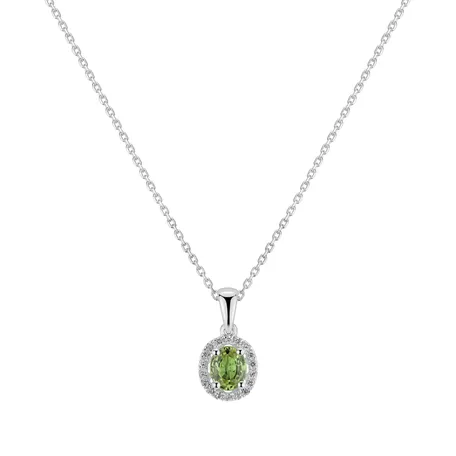 Diamond pendant with Sapphire Princess