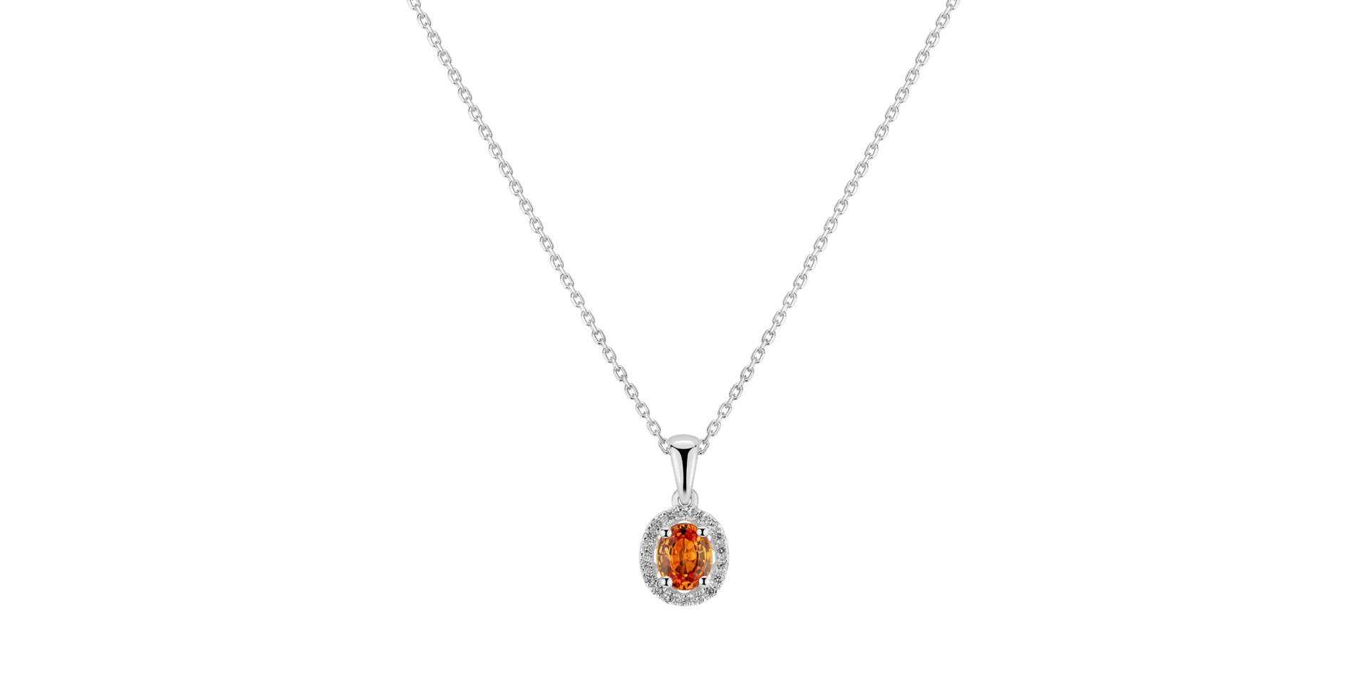Diamond pendant with Sapphire Princess